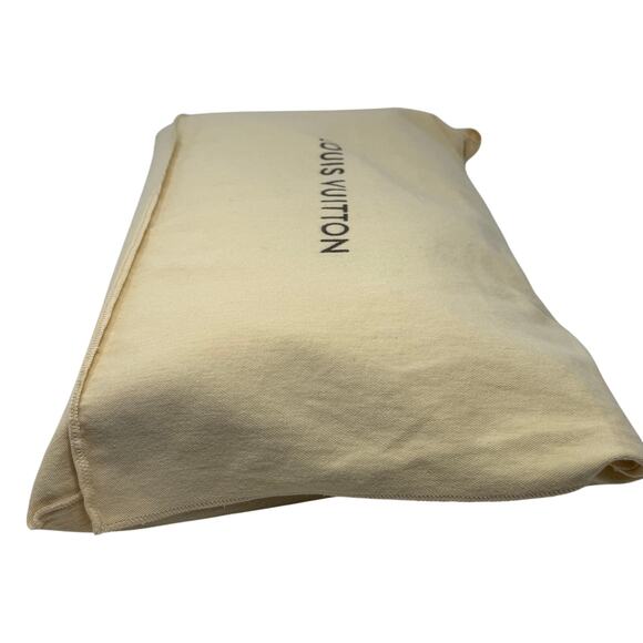 Upcycled Home Decor Pillow Made from Authentic Designer Dust Bag 11x21 - Picture 2 of 6